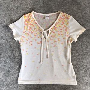Jantzen Vintage Floral Tie Front Top